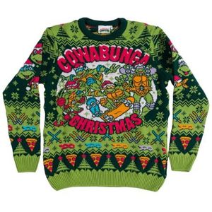 Cowabunga schildpadden kersttrui M