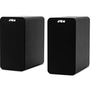 JAM Bluetooth Boekenplank luidsprekers - Compact, Mains Powered Dual Speaker System, Aux-in Functie, 4 "Driver, High Definitition Versterkers, Rijkere Bas, Fijnere Akoestiek - Zwart
