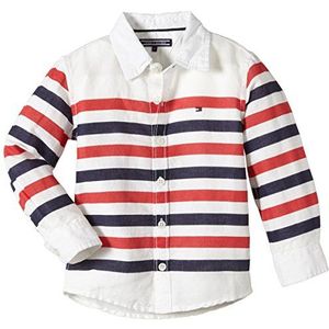 Tommy Hilfiger jongenshemd PRINTED LINEN SHIRT L/S, gestreept