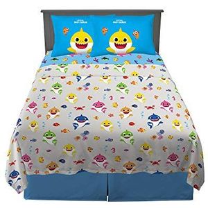 Franco Kids Bedding Super Zachte Microfiber Sheet Set, 4 Stuk Volledige Grootte, Baby Haai