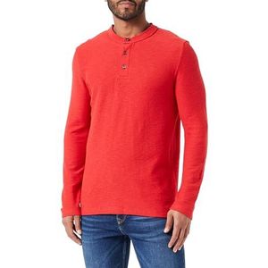 s.Oliver Sales GmbH & Co. KG/s.Oliver Henley Henley shirt met lange mouwen voor heren, rood, L