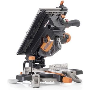 Evolution Power Tools R210MTS-G2 Omwisselbare tafel-/verstekzaag, hybride, compact en draagbaar, zaagt meerdere materialen, zaagt hout, metaal, kunststof en meer, 210 mm zaagblad inbegrepen