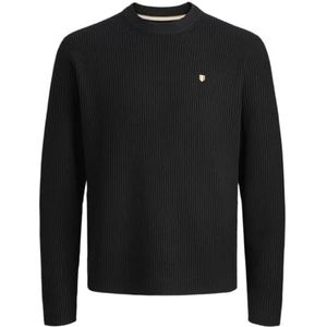 JACK & JONES Jprblurichard Knit Crew Neck, zwart, L