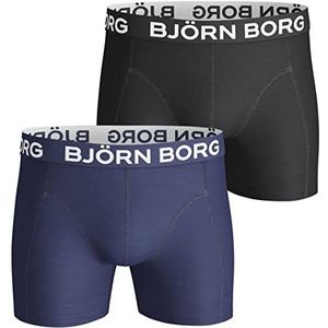 Björn Borg Heren Ondergoed Noos Solids Boxer Short Heren - Zwart, Donkerblauw, S, 99991005