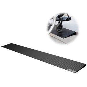 LieKUMM Rubberen rolstoeloplegger, 3 cm, antislip oppervlak, voor rolstoeldrempels, deuropeningen en badkamer (RTR90) 90cm x 14cm x 1.5cm zwart
