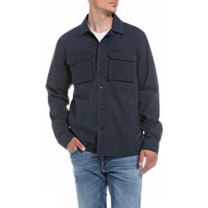 Replay heren overhemd, Blauw 085, 3XL