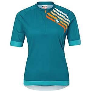 Ziener Naria Fietsshirt/Fietsshirt voor dames, mountainbike/racefiets, ademend, sneldrogend, elastisch, korte mouwen,