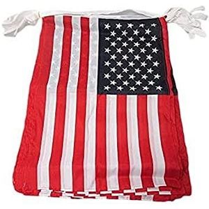 Verenigde Staten 12 meter BUNTING Vlag 20 vlaggen 45x30 cm - USA - US - American STRING vlaggen 30 x 45 cm - AZ FLAG