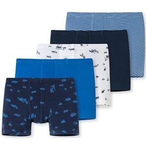 Schiesser Boys 5-pack boxershort onderbroeken - 95/5 biologisch katoen - maat 92 tot 140, Gesorteerd 4_173129, 140