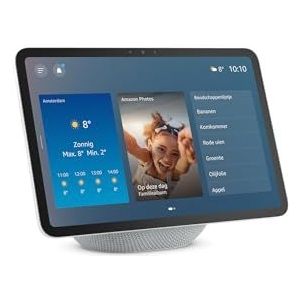 Amazon Echo Show 11, kleurrijk Full-HD-scherm van 11 inch met een groter kijkoppervlak, ruimtelijke audio en Alexa, Gletsjerwit