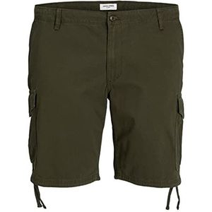 JACK & JONES Heren Cargo Short JPSTMARLEY JJCARGO - Relaxed Fit - plussize, Forest Night, 40 Grote maten