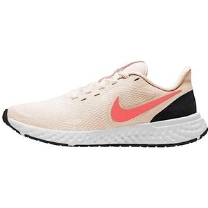 Nike Revolution 5 Hardloopschoenen voor dames, Licht Zacht Roze Magic Ember Zwart Wit, 38.5 EU