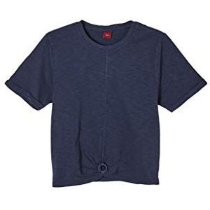 s.Oliver Vlamgarenshirt met plooien, Dark Blue, 140 cm