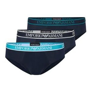 EMPORIO ARMANI Man Core Logoband 3-Pack Slip Blauw S, Armani Blu/Armani Bl, S