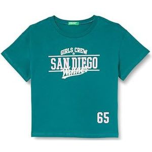 United Colors of Benetton T-shirt voor meisjes en meisjes, Groen, 120