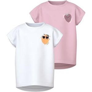 NAME IT T-shirt voor meisjes, roze, 110 cm