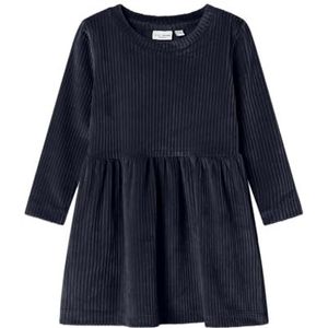 Velours Jurk - Fluweel - Lange Mouwen - Ronde Hals - Regular Fit