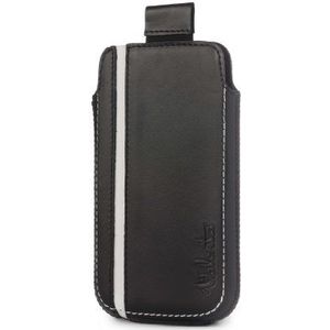 Valenta Pocket Sport 14 leren hoesje voor Apple iPhone 4/4S/HTC Magic 1/SonyEricsson Hazel/Xperia X8/Nokia E6 zwart/wit