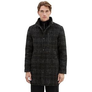 TOM TAILOR Wollen jas voor heren, 32524 - Dark Grey Wool Check, 3XL