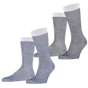 ESPRIT Heren Sokken Allover Stripe 2-Pack M SO Katoen Gedessineerd Multipack 2 Paar, Veelkleurig (Blue 0010) nieuw - milieuvriendelijk, 43-46