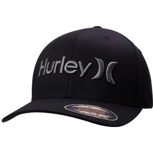 Hurley Baseballpet voor heren, corp stretch pasvorm, maat Small-Medium, zwart