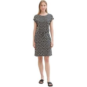 TOM TAILOR Korte casual jurk voor dames, 36377 - Navy Halfmoon Dot Design, 42