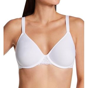 Bali Dames Breathe Modal T-shirt BH, ademende lichtgewicht beugelbeha, converteerbare bandjes, Wit, 75D