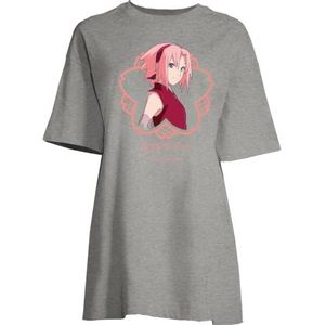 Naruto shippuden Nachthemd voor dames, Grijs Melange, XL