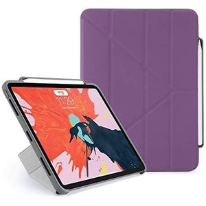 Pipetto Origami etui iPad 7e generatie hoesje 10,2 inch (2019) met 5-in-1 standposities, etui voor potloden en automatische slaap/waakhoes - Rood