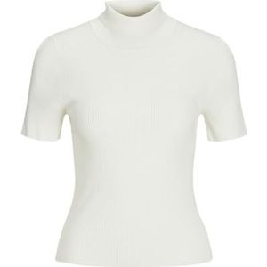 JACK & JONES Dames Jxjade Tight Ss Roll Neck Knit Top, cloud dancer, S