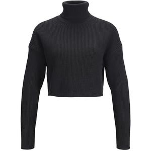 JACK&JONES JXLIV Twist Crop HIGH Neck Knit SN gebreide trui, zwart, XS, Schwarz, XS