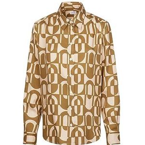 Seidensticker Damesblouse met lange mouwen, regular fit, groen, 36