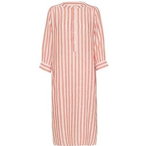 Part Two AliaPW Dames Regular Fit Mid Calf Dress, Mandarijn rode streep, 42