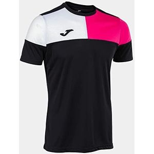 T-shirt met korte mouwen Crew V zwart roze wit