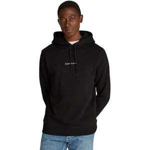 Calvin Klein Jeans Heren MONOLOGO HOODIE J30J325629, Pullover Hoodie, Zwart, XXL, Zwart (Ck Zwart), XXL