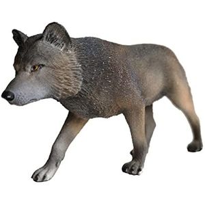 Bullyland 63460 - Speelfiguur wolf, ca. 11 cm hoog dierfiguur, detailgetrouw, PVC-vrij, als taartfiguur en cadeau voor kinderen vanaf 3 jaar