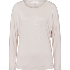 BRAX Dames Style Charlene Fluid Basic Shirt met lange mouwen Sweatshirt, Parel, 36