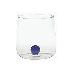 Zafferano borosilicaatglas, handgemaakt, Bilia bol blauw, inhoud 44 cl, diameter 88 mm, 6 stuks