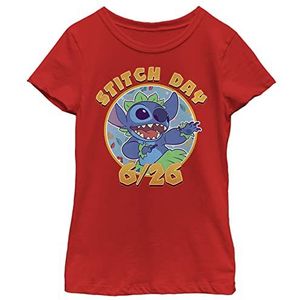 Disney Stitch Day T-shirt voor meisjes, Rood, XL
