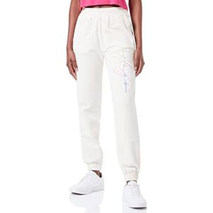 HUGO Dames Najogger_2 jersey-broek, open White110, relaxed fit