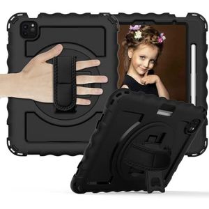 beschermhoes voor iPad Pro 11 2021 3e generatie met penhouder, beugel, polsband en schouderriem, robuuste hoes