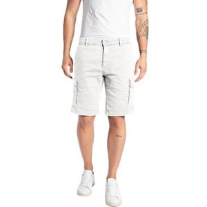 Replay Heren Vannie Jeansshorts, 120 White, 29