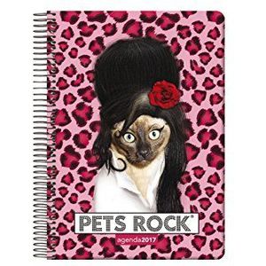 Dohe Pets Rock kalender 2017, dagweergave, tattoo-design, 15 x 21 cm