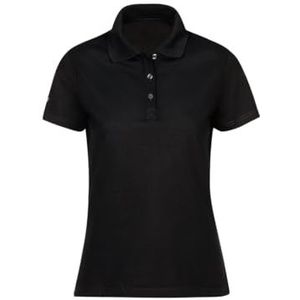 Trigema Dames poloshirt van katoen, zwart, S