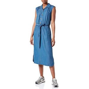 ESPRIT Collection Van Tencel™: jurk in denim-look, Blue Medium Washed., 34