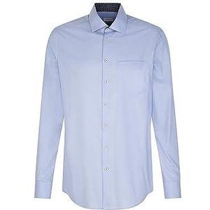 Seidensticker Heren Comfort Fit Shirt met lange mouwen, lichtblauw, 45