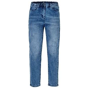 s.Oliver Junior Meisjesbroek Lange MOM FIT Pants, Blue Stretched den, 134, blauw, 134 cm