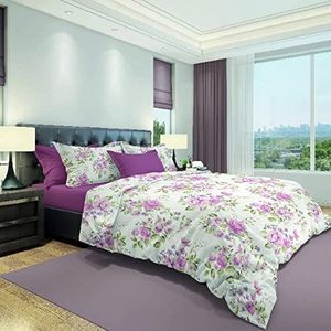 Homemania 14085 Set met enveloppen, roze/naturel, single met dekbedovertrek, kussensloop voor het bed, meerkleurig van katoen, 150 x 200 cm