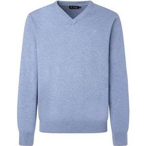 Hackett London Cotton Silk Crew Sweatshirt voor heren, Chambray, XS
