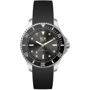 Ice-Watch - ICE steel Black gold - Dames zilver horloge met siliconen band - 020367 (Small)